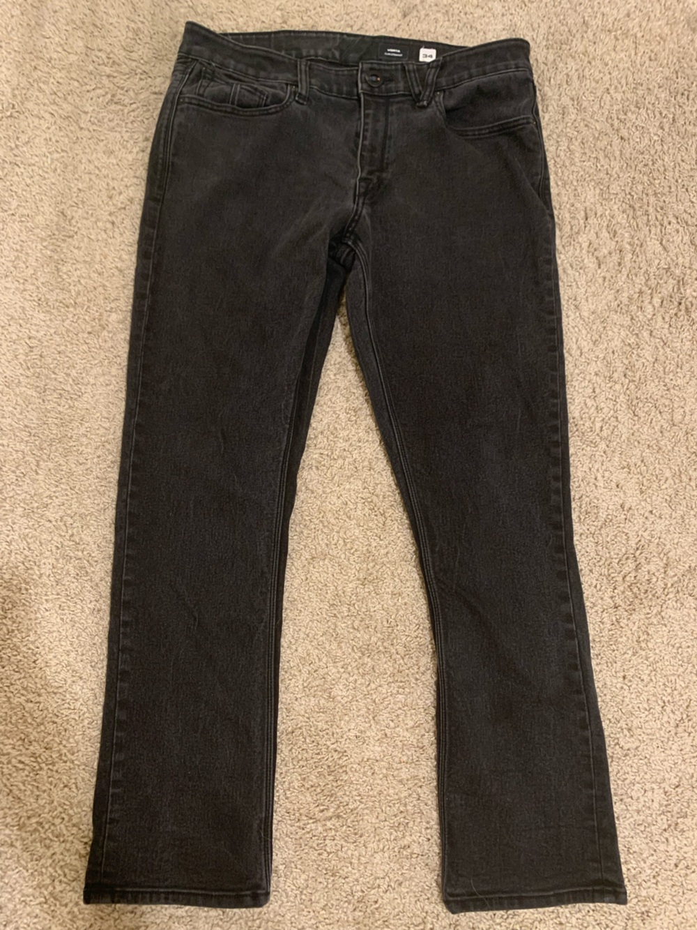 Volcom Men's Jeans in Washed Black